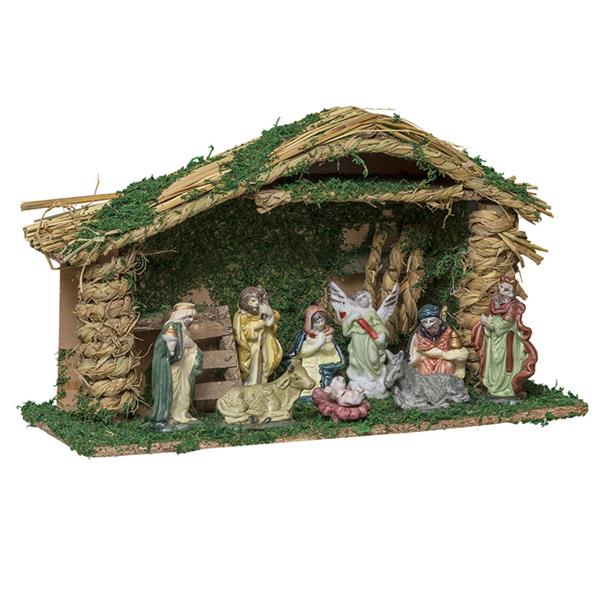 PORTAL DE BELEN CON 10 FIGURAS 34X2