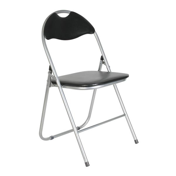 SILLA METALICA PLEGABLE METAL/NEGRO
