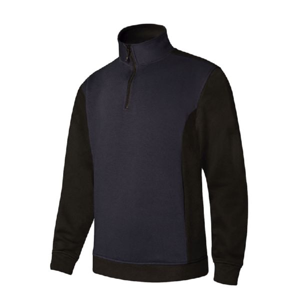 Sudadera bicolor con media cremallera 61/00 XL