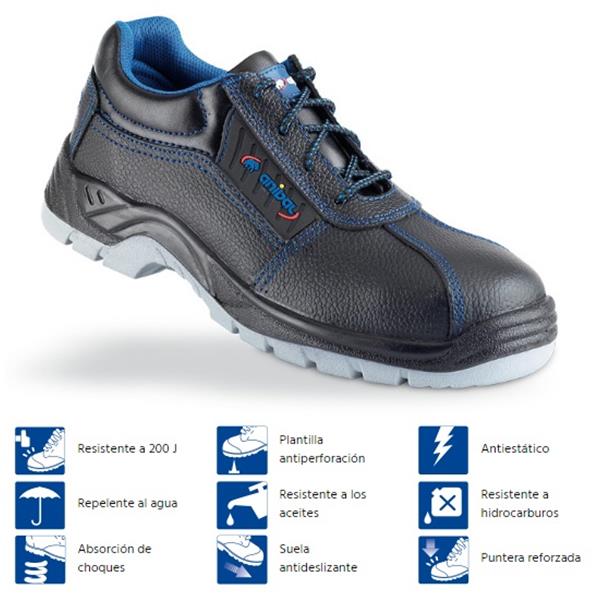 Zapato piel negra Seguridad S3 Tarraco 